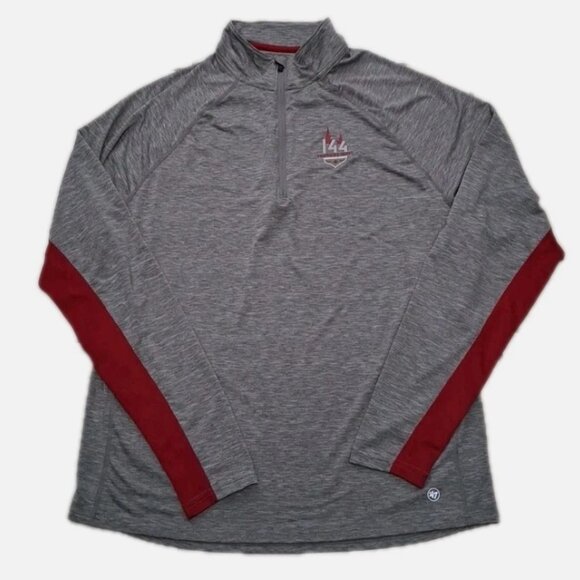 47 Forward 144th Kentucky Derby Quarter Zip Heathered Womans Large Thumb Holes - Picture 1 of 10